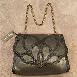 NWT Foley & Corinna Lotus Top Handle Silver Gravel